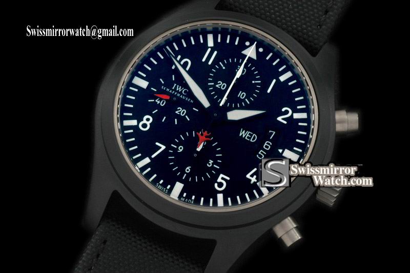 IWC 3789 Top Gun Pilot Chrono V2 Cer/Ny/Blk Asia 7750 Replica Watches