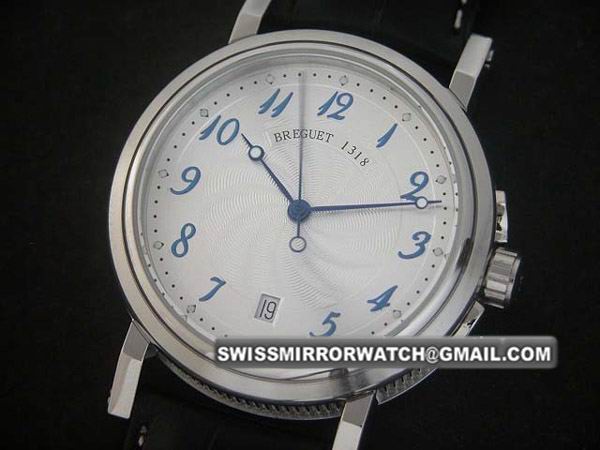 Breguet Ref 5817 De La Marine SS Blue Arabic Watch