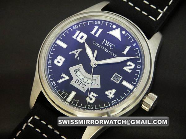 IWC St Exupery UTC SS/LE Black Dial Replica Watches