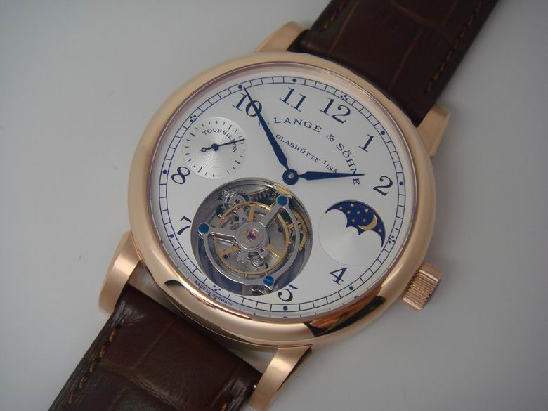 Replica A.Lange&Sohne Pour le Merite Tourbillon Rose Gold White Numeral Dial Watches