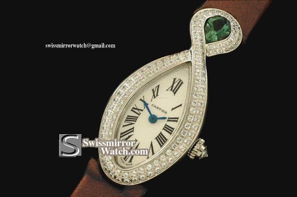 Cartier Ladies WG Diamonds/Sapphire Baignoire Watches
