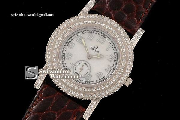 Omega Duo Bezel Diamonds Ladies Swiss Quartz Replica Watches