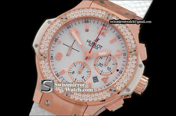Hublot Big Bang Aspen RG/Diam White Asia 7750 28800bph Replica Watches