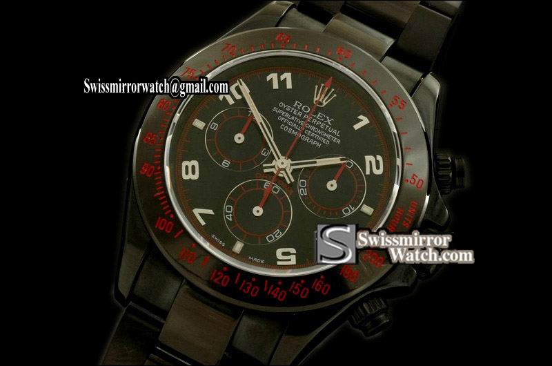 Rolex Daytona Pro Hunter Daytona Red MK2 PVD Black A-7750 Watche