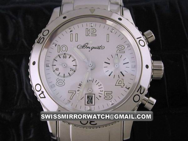 Breguet Type XX Chrono SS White Dial Watch