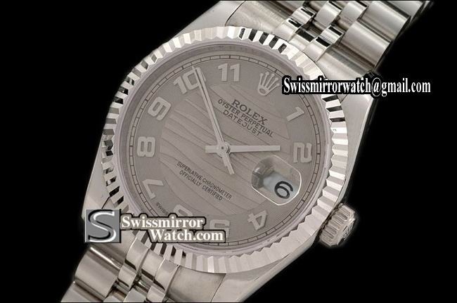 Mens Rolex Datejust SS Jubliee 2007 Grey Numeral Swiss Eta 2836-2 Replica Watches