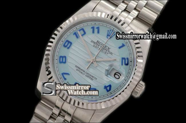 Mens Rolex Datejust SS Jubliee 2007 Blue Numeral Swiss Eta 2836-2 Replica Watches