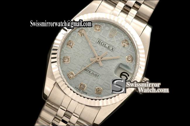Mens Rolex Datejust SS Jubilee L-Blue Jubilee Diamond Swiss Eta 2836-2 Replica Watches