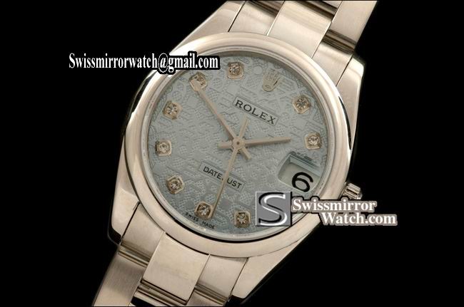 Mens Rolex Datejust SS Oyster L-Blue Jubilee Diamond Swiss Eta 2836-2 Replica Watches