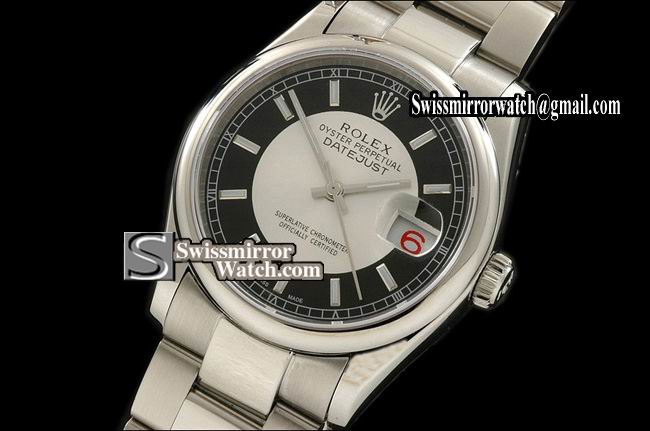 Mens Rolex Datejust SS 2-Tone Dial Oyster Dial Stick Markers Swiss Eta 2836-2 Replica Watches