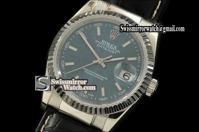 Mens Rolex Datejust LE Blue Dial Stick Markers Swiss Eta 2836-2 Replica Watches