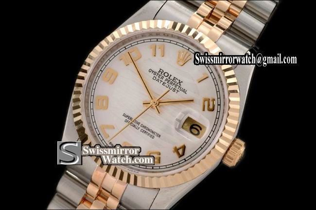 Mens Rolex Datejust TT Jubliee 2007 White Numeral Swiss Eta 2836-2 Replica Watches