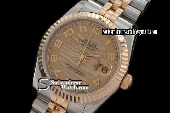 Mens Rolex Datejust TT Jubliee 2007 Gold Numeral Swiss Eta 2836-2 Replica Watches