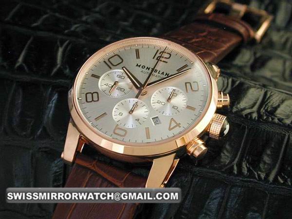 Mont blanc Timewalker Chrono RG White Asia 7750 Replica Watches
