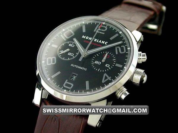Mont blanc TimeWalker Chrono Black Dial Replica Watches