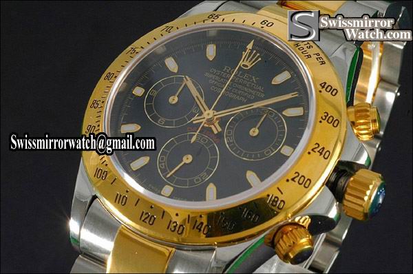 Rolex Daytona 116520 TT Black Dial Asia 7750 Watches
