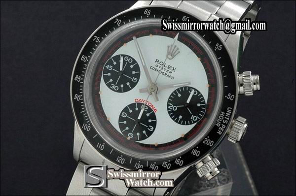 Rolex Daytona Paul Newman SS White(Red)/Black Asia 7750 Chronogr