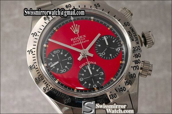 Rolex Daytona Paul Newman SS Red(Black)/Steel Asia 7750 Watches