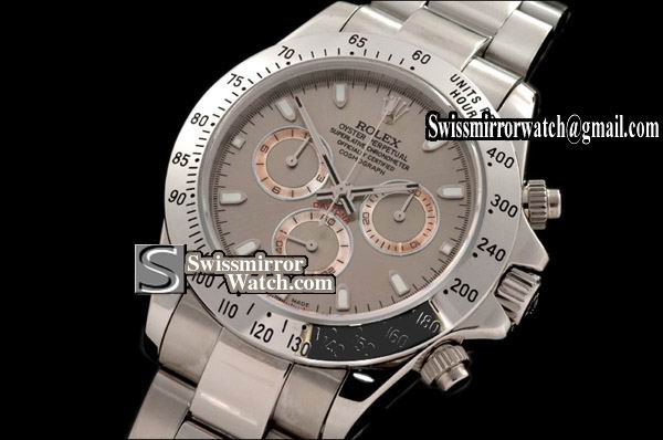 Rolex Daytona 116520 SS Grey Dial Asia 7750 Watches