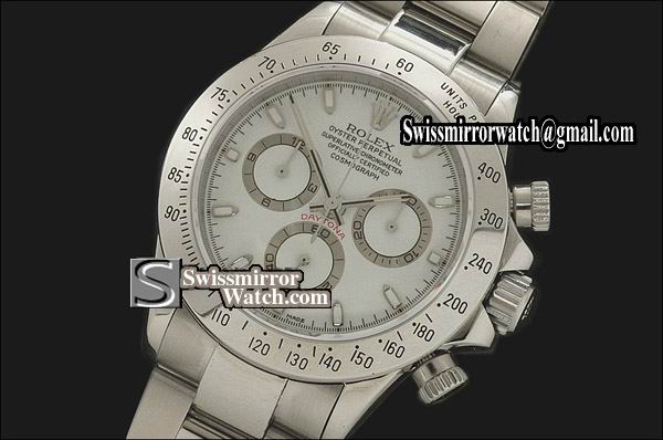 Rolex Daytona SS White Dial Asia 7750 2001 model Watches