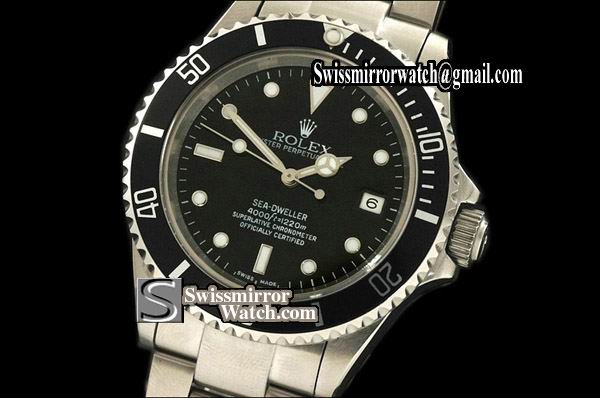 Rolex Sea-dweller 16600 SS Black Dial Classic Swiss Eta 2836-2 U