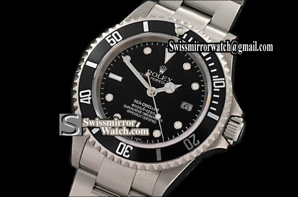 Rolex Sea-dweller "Super" Sea Dweller 16600 SS Black Swiss Eta 2