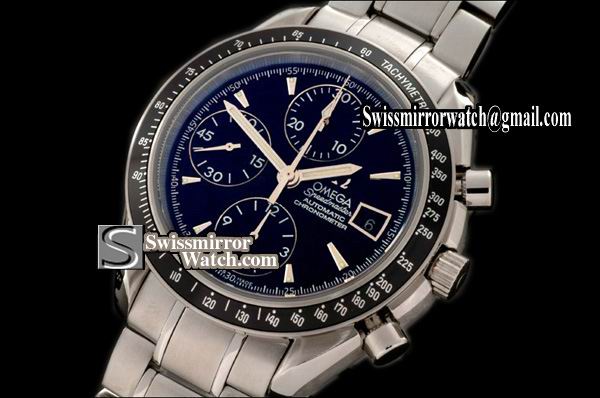 Omega Speedmaster Date 3210.50.00 SS/SS Blk A-7750 28800bph Replica Watches