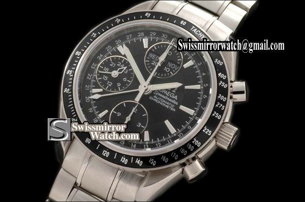 Omega Speedmaster Day Date 3220.50.00 SS/SS Black A-7751 Replica Watches