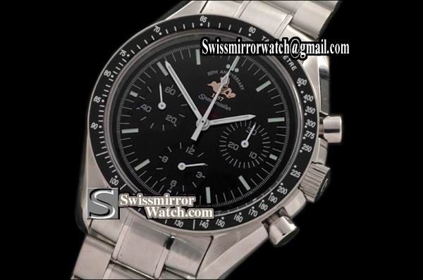 Omega Speedmaster 50 Anni Broad Arrow Blk Dial Wht Stk Markers Manual Chronograp Replica Watches