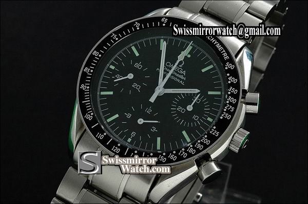 Omega Speedmaster Broad Arrow Blk Dial Wht Stk Markers Manual Replica Watches
