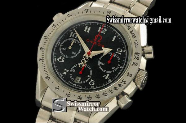 Omega Speedmaster Olympic Ed Chronograph SS Black Asia 7750 Chronos Replica Watches