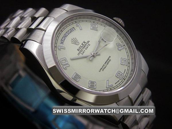 Rolex Oyster Perpetual Day-Date II SS 41mm White Watch