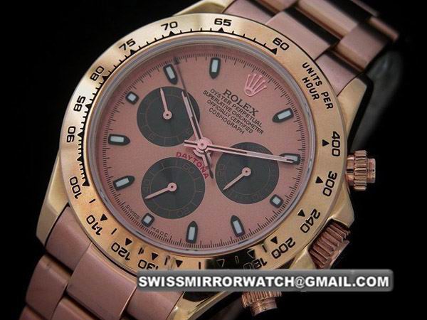 Rolex Daytona 116528 RG Asia 7750 Rose Gold Dial Watch