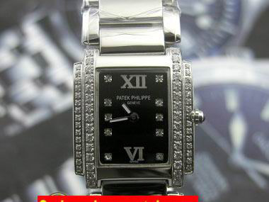 Patek Ladies 24 Hours Double Diamonds Swiss Quartz Replica Watches