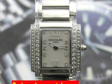 Patek Ladies 24 Hours Double Diamonds Swiss Quartz Replica Watches