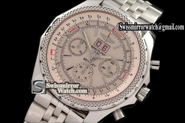Breitling Bentley 6.75 Big Date Chrono SS White A-7750 48.7mm