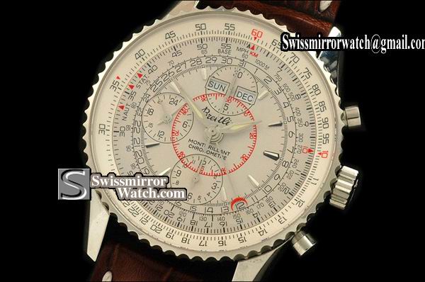 Breitling Montbrilliant Datora SS/LE White Asia 7750 Working Chr