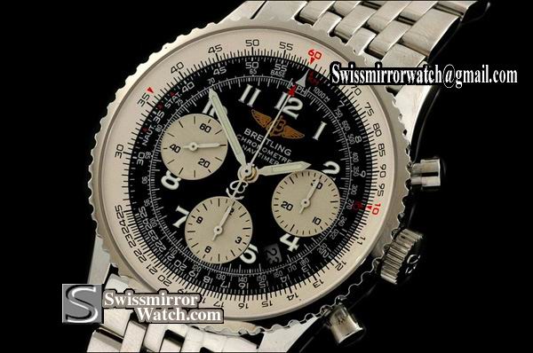 Breitling Navitimer Black Dial Numeral Markers Working Chronogra