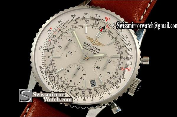 Breitling Navitimer White Dial LE Stick Markers Working Chronos