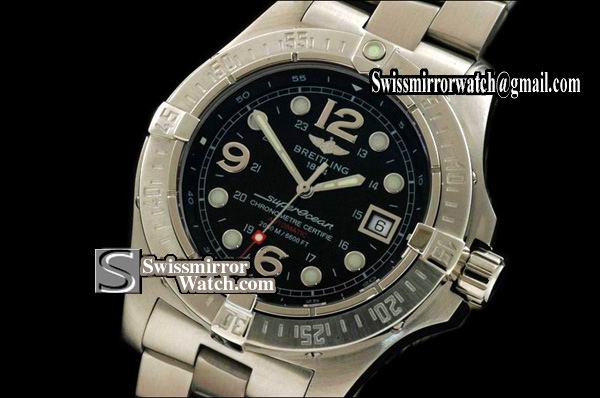 Breitling Superocean Steelfish SS Black Swiss Eta 2836-2