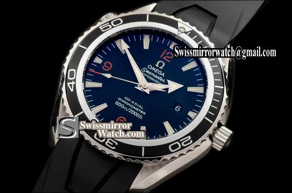Omega Seamaster Planet Ocean 45.5mm SS/RU Black Bez Eta 2824-2 Ult Version Replica Watches