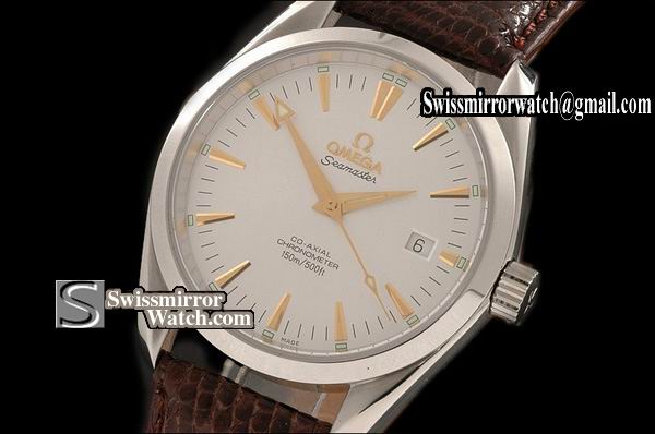 Omega Seamaster Aqua Terra Co-Axial Man LE White Gold Markers Eta 2892-2 Replica Watches