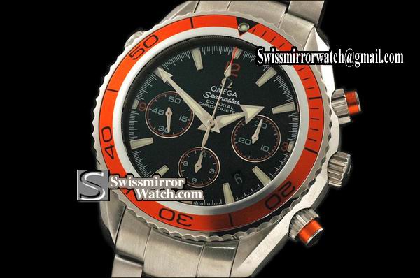 Omega Seamaster Planet Ocean 45.5mm Chrono Orange Bezel A-7750 28800bph Replica Watches