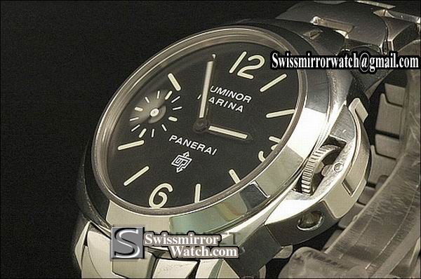 Panerai Luminor Marina 44mm Pam 005 Logo SS Swiss Unitas 6497 Replica Watches