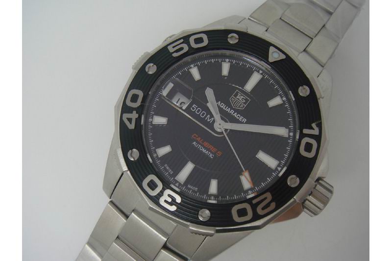 Tag Heuer Aquaracer 500m Calibre 5 SS/SS Black Swiss Eta 2824 WAJ2110.BA0870 Replica Watches