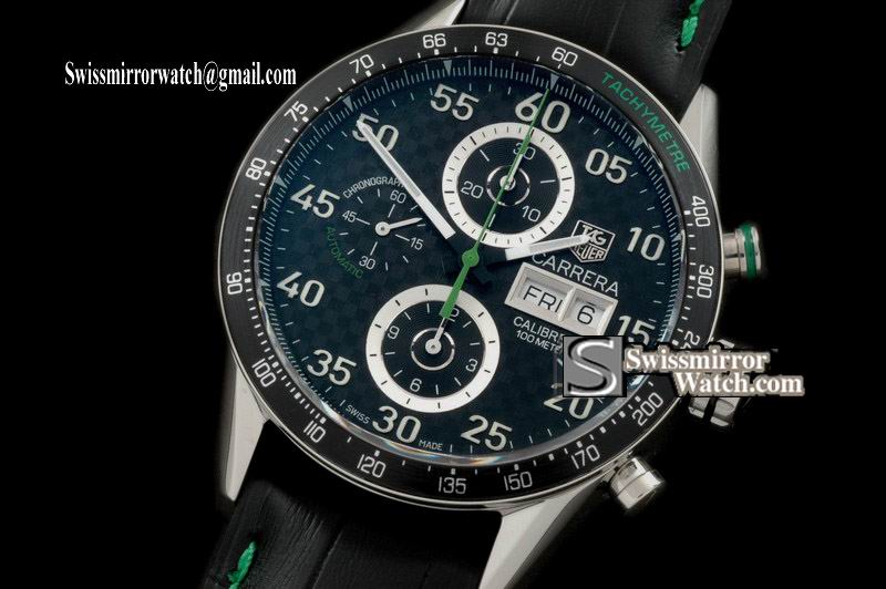 Tag Heuer S"pore 2009 F1 Carrera SS/SS CF Blk Swiss 7750 Replica Watches