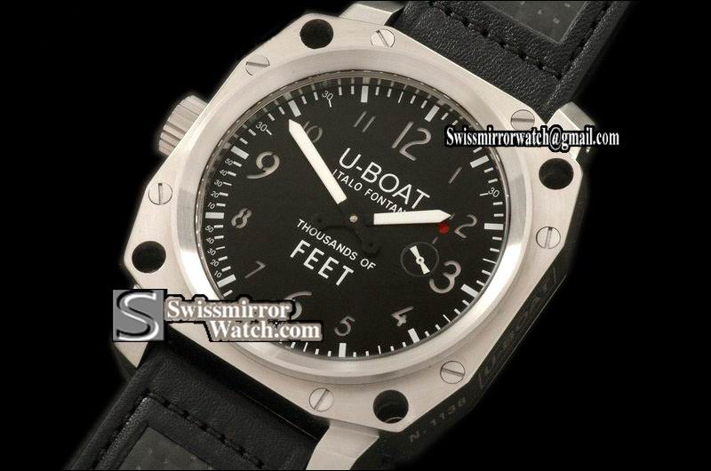U-Boat Thousands of Feet SS/LE Black/White Swiss Unitas Replica Watches