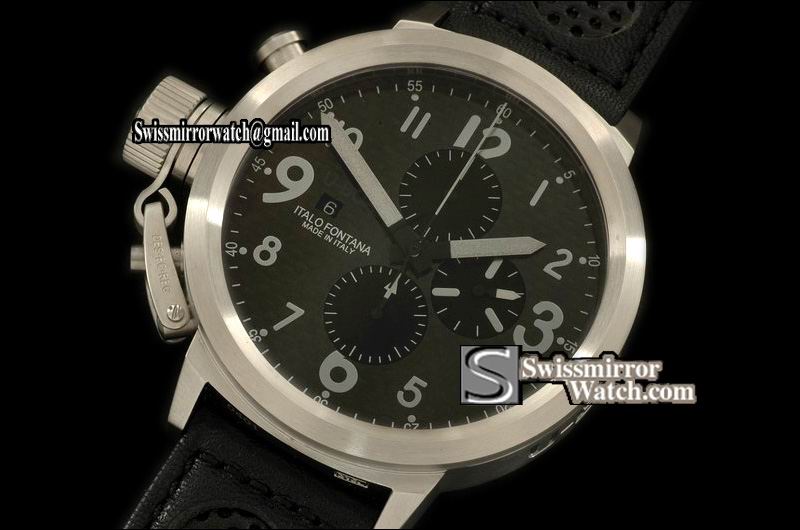 U-Boat FlightDeck 50mm SS/LE CF Black A-7750 28800bph Replica Watches