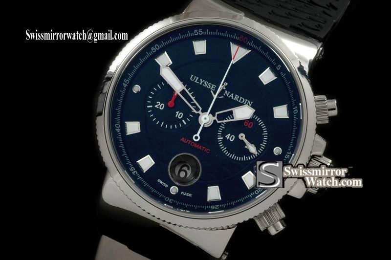 Ulysse Nardin Marine Chronograph SS/RU 353-68LE-3 Replica Watches
