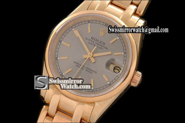 Rolex Midsize Datejust Masterpiece FG Smooth Bez Grey Stick Swiss Eta 2671-2 Replica Watches